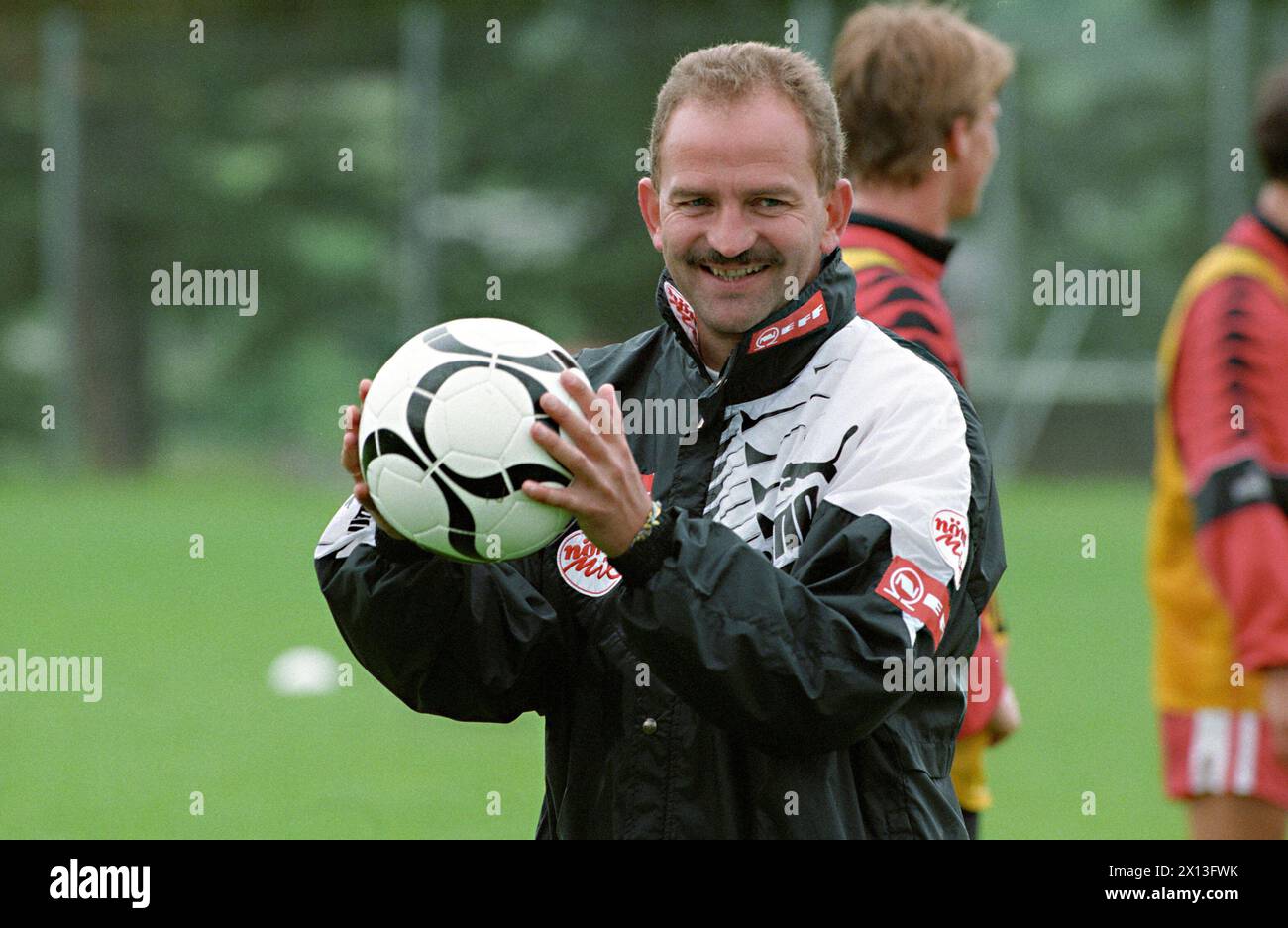 Lindabrunn on June 7th 1995: Training session of the Austrian Football National Team. In the picture: Trainer Herbert Prohaska. - 19950607 PD0007 - Rechteinfo: Rights Managed (RM) Stock Photo