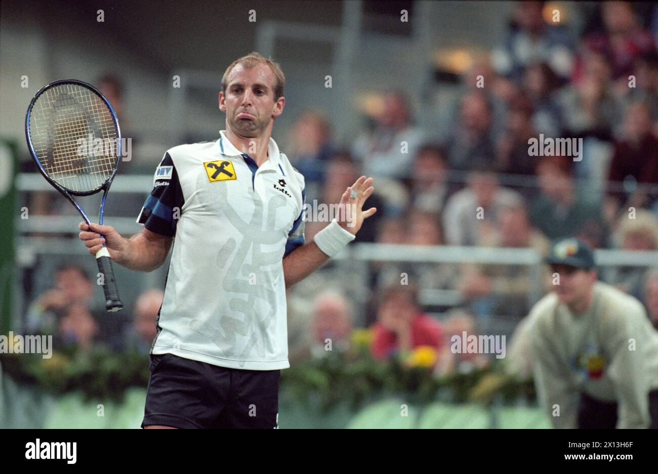 On December 12 1995 Thomas Muster (picture) and Goran Ivanisevic gave a performance for the benefit of the campaign 'Licht ins Dunkel' in Wiener Neustadt. - 19951202 PD0010 - Rechteinfo: Rights Managed (RM) Stock Photo
