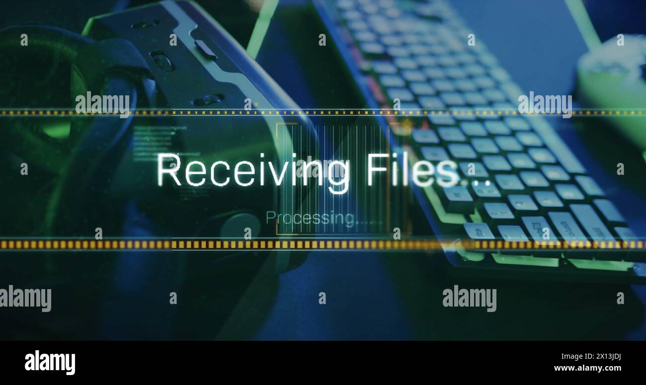 Image of computer data processing over computer Stock Photo - Alamy