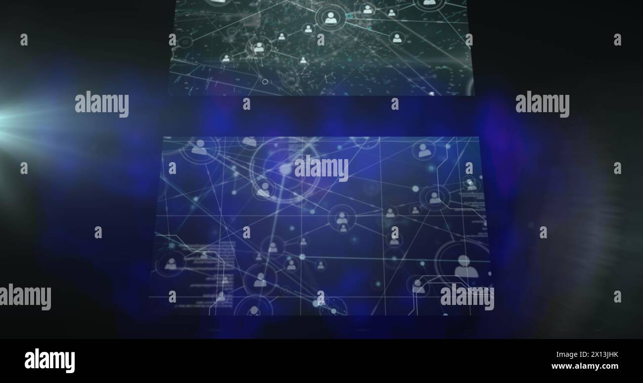Image of data processing on screens Stock Photo - Alamy