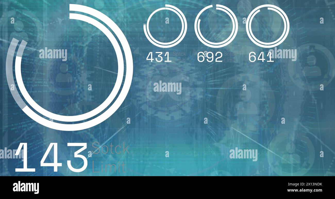 Image of medical data processing over clouds Stock Photo