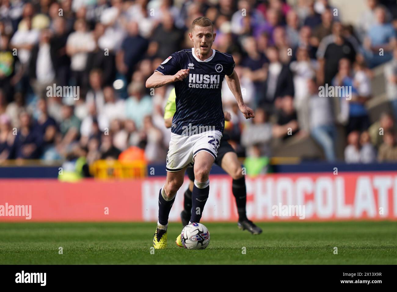 LONDON, ENGLAND - APRIL 13: George Saville of Millwall during the Sky Bet Championship match between Millwall and Cardiff City at The Den on April 13, 2024 in London, England.(Photo by Dylan Hepworth/MB Media) Stock Photo