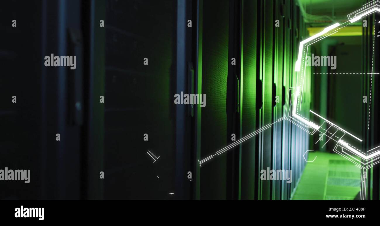 Image of scientific data processing over computer servers Stock Photo ...