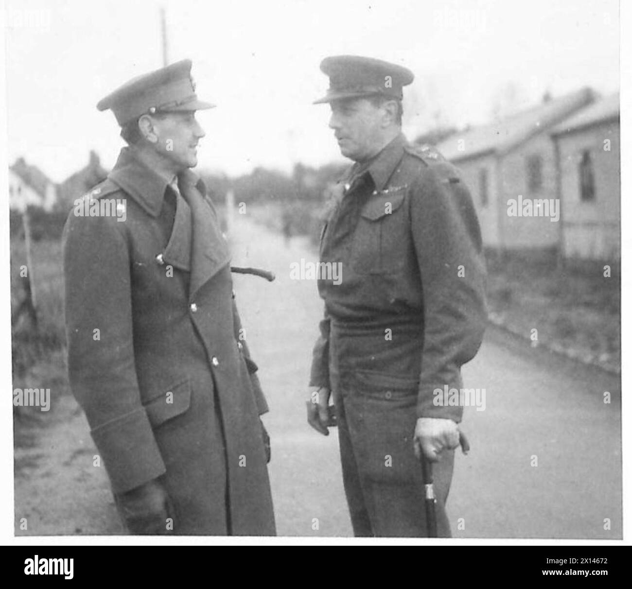 LORD GORT VISITS NORTHERN IRELAND Brigadier Harrison (left) and Lieut