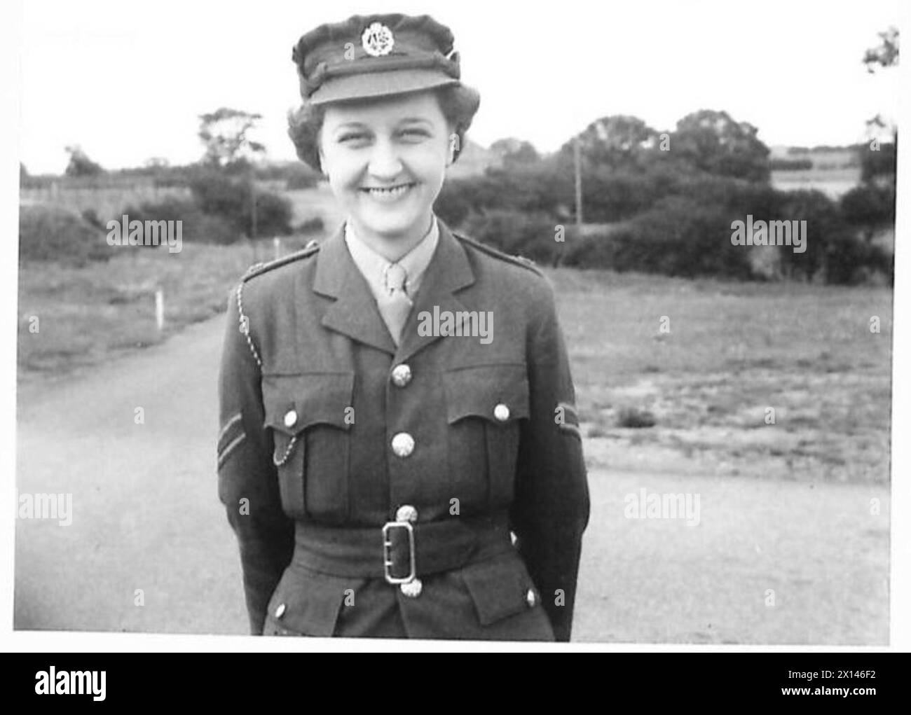 PORTRAITS OF ATS RECRUITING CORPORALS - Cpl. Winifred Gregg : Nottingham Recruiting office , British Army Stock Photo