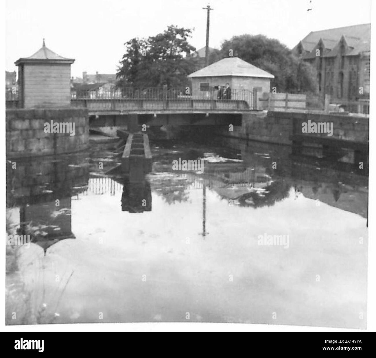negative - Canal Bridge - continuation of Needham Bridge, Newry British Army Stock Photo