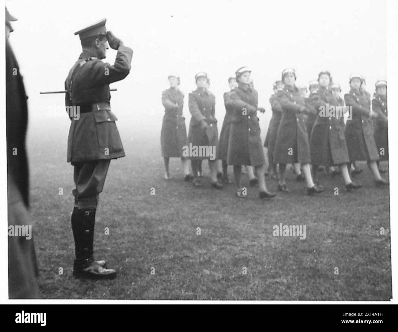 Cadets of the ATS march past the Commander-in-Chief of Home Forces ...