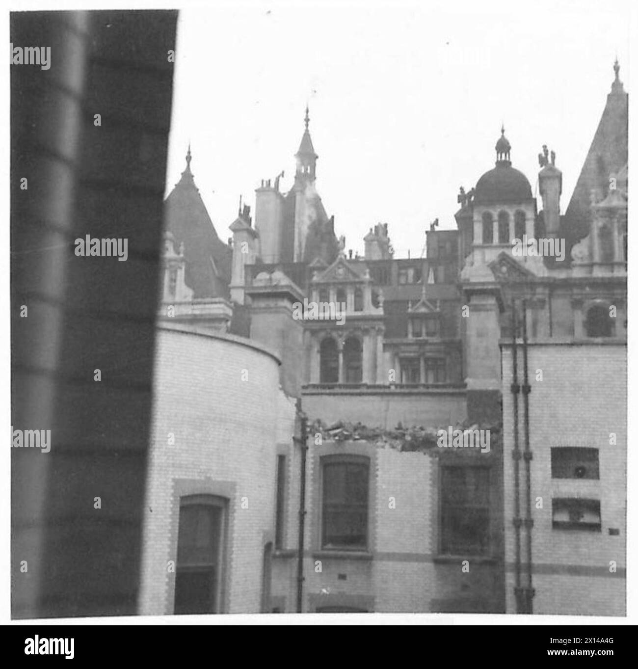 War damage site Black and White Stock Photos & Images - Alamy