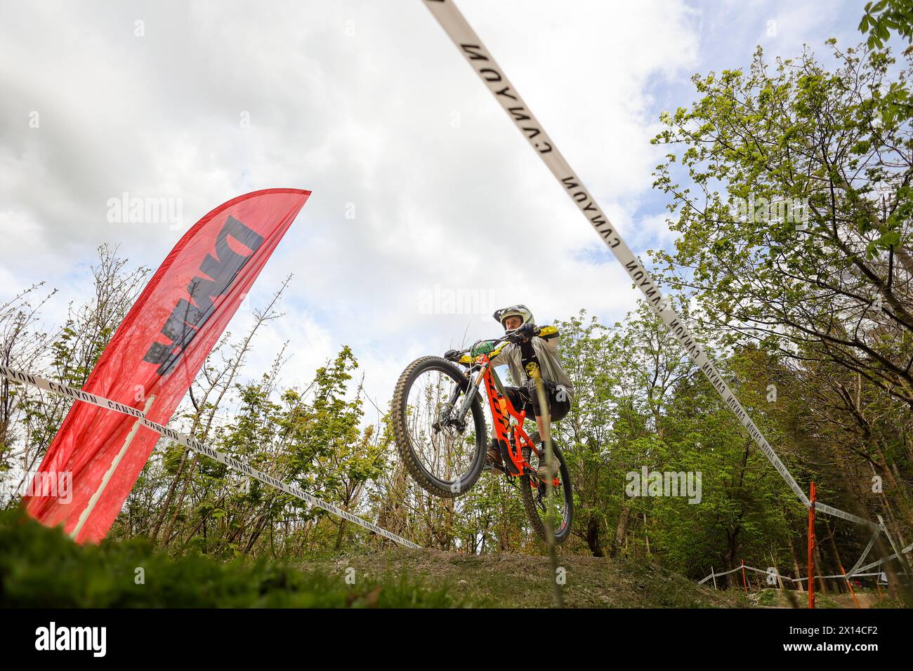 B1ke Round 2 Tidworth Bike park Stock Photo