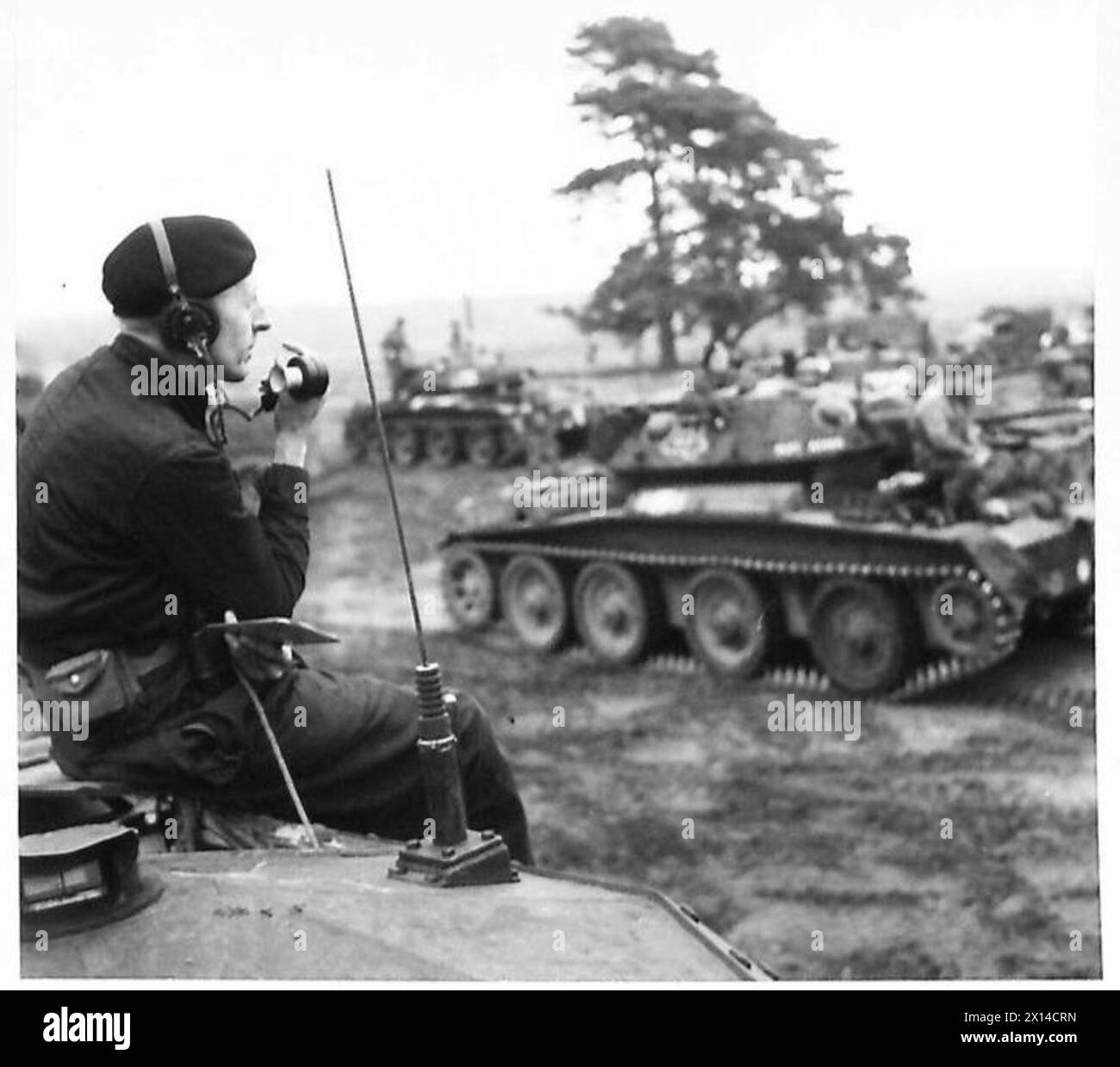 Major General B.G. Horrocks commands an Armoured Division during a ...