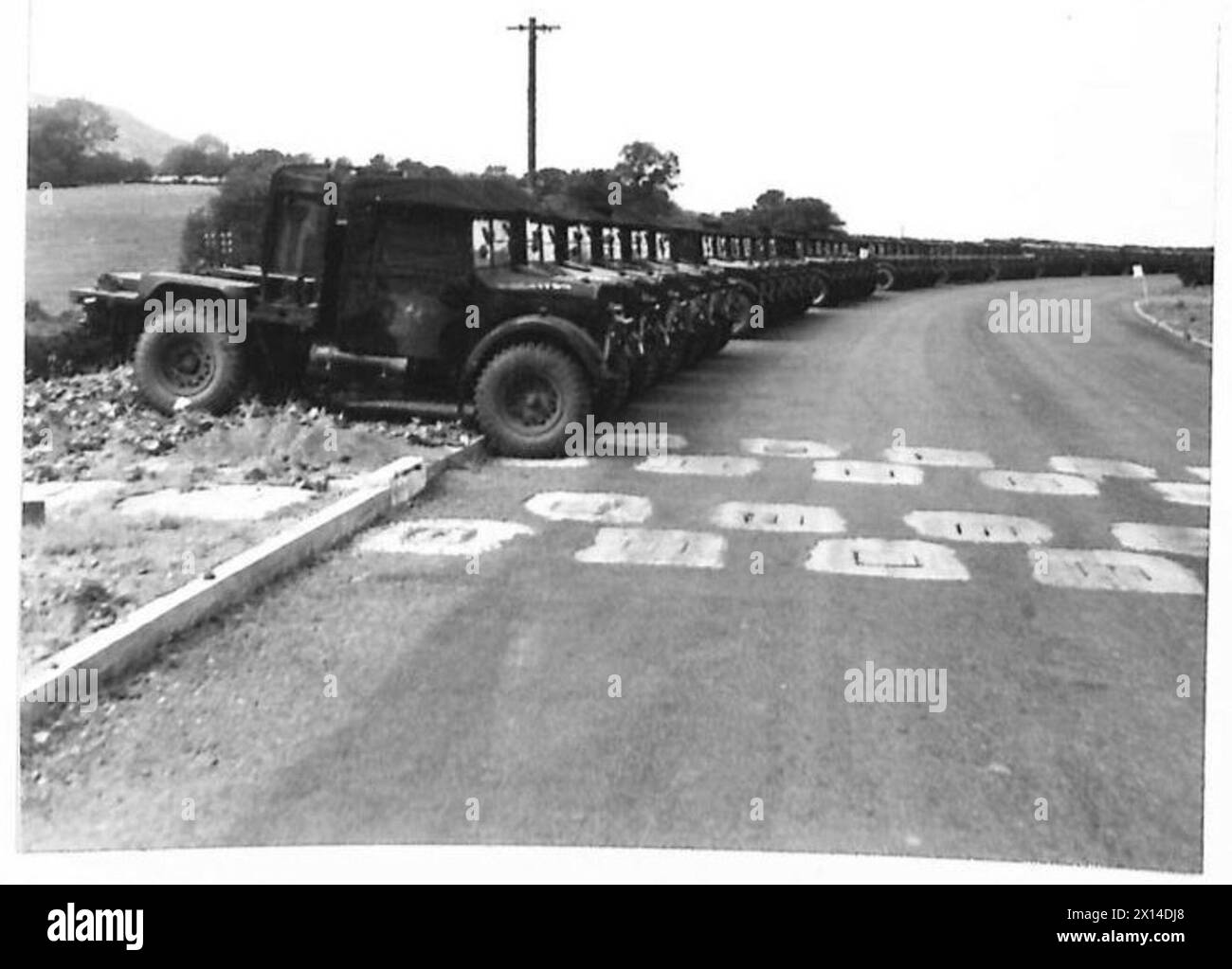 SPECIAL ASSIGNMENT FOR W.S.7[c] - Ford A.A.trucks , British Army Stock Photo