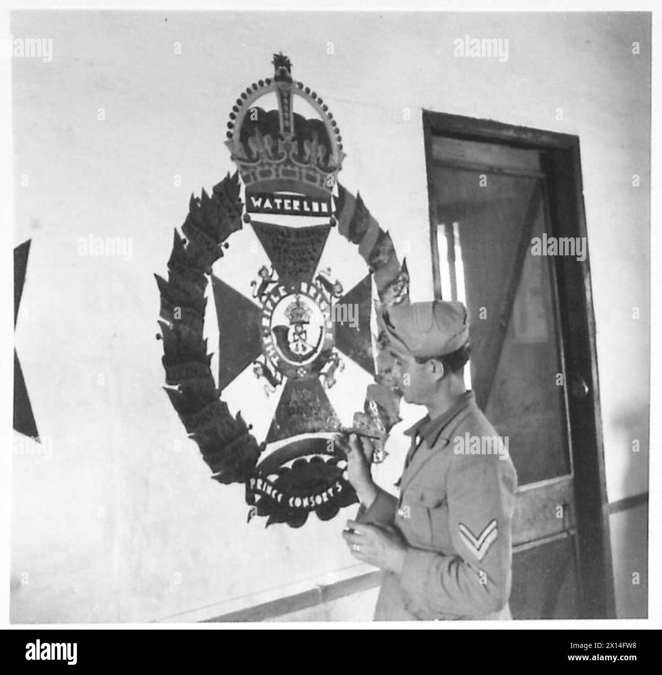 ITALIAN ART IN A P.O.W. CAMP An Italian prisoner makes a good job of