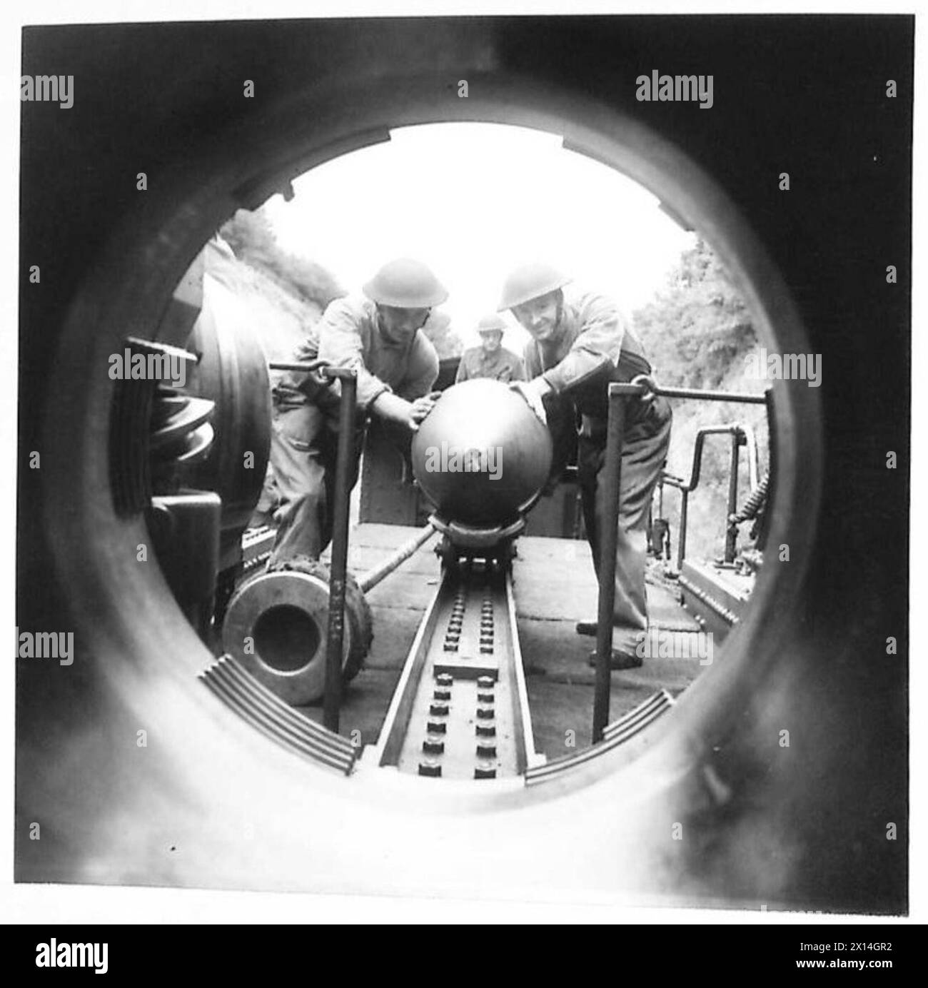 H.M.G. BOCHE BUSTER - A shot taken from inside the huge barrel showing ...