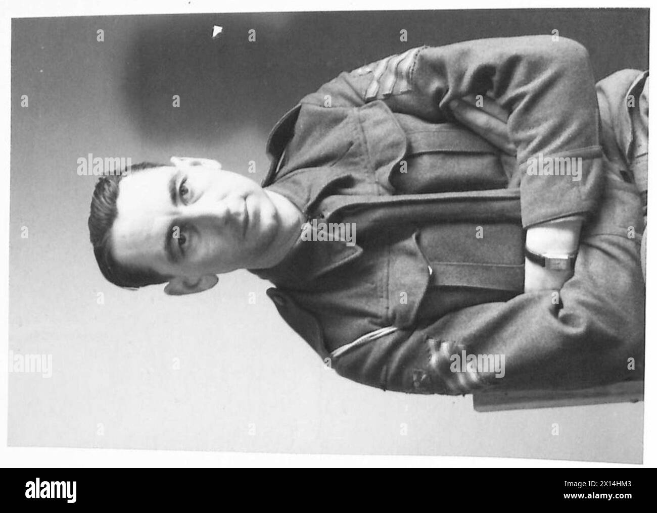A.F.U. PORTRAITS - Sergeant Coroll , British Army Stock Photo