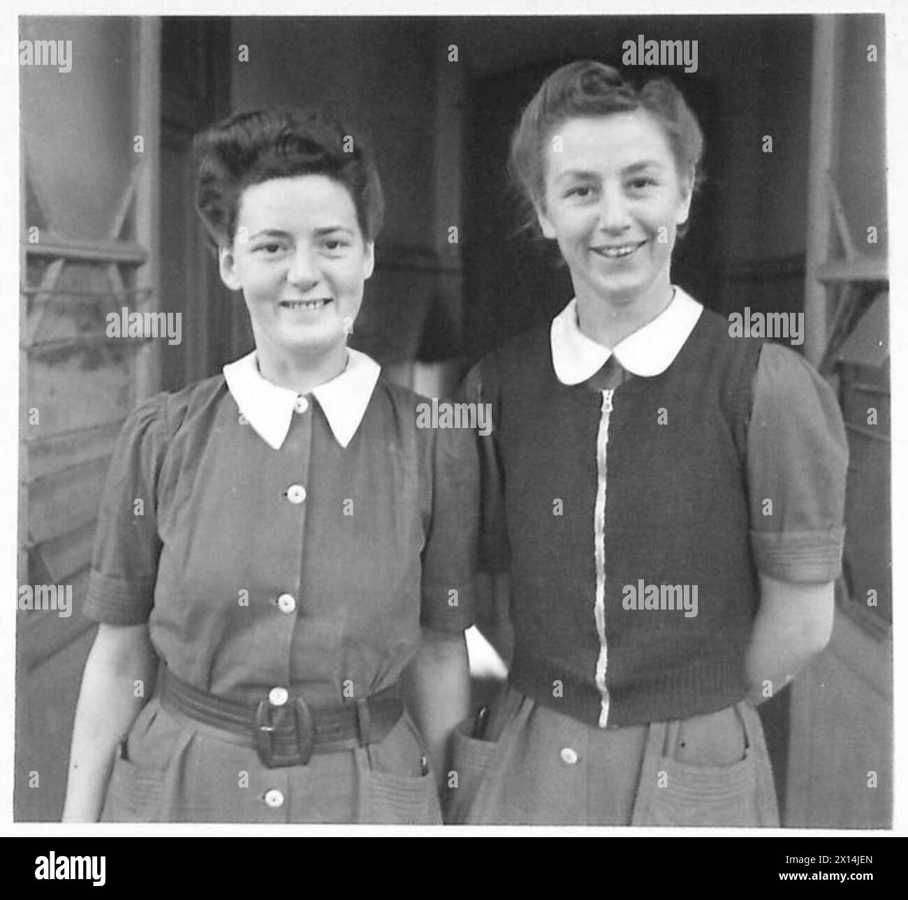 AMERICAN WOMAN SURGEON WITH BRITISH ARMY Miss Hilda Baird (left) and