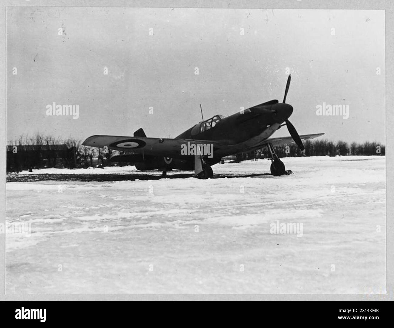MUSTANG (NORTH AMERICAN) P.51 Mark I. - 1150 h.p. Allison V-1710-39 [F3R] engine. View D.1 Royal Air Force Stock Photo