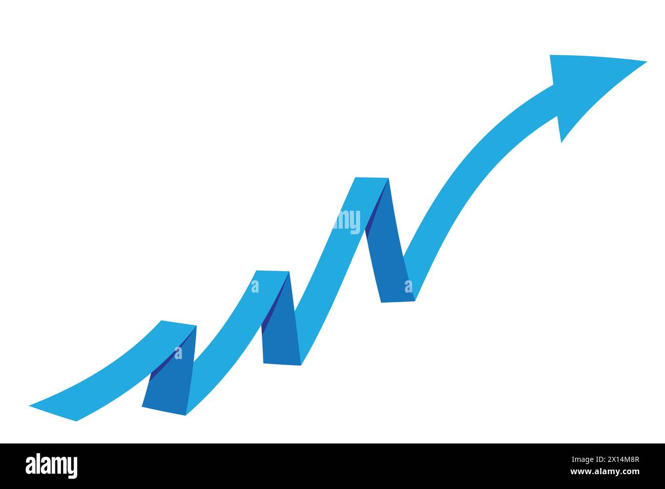 Graph with increase report. Diagram with rise and gain progress. Vector ...