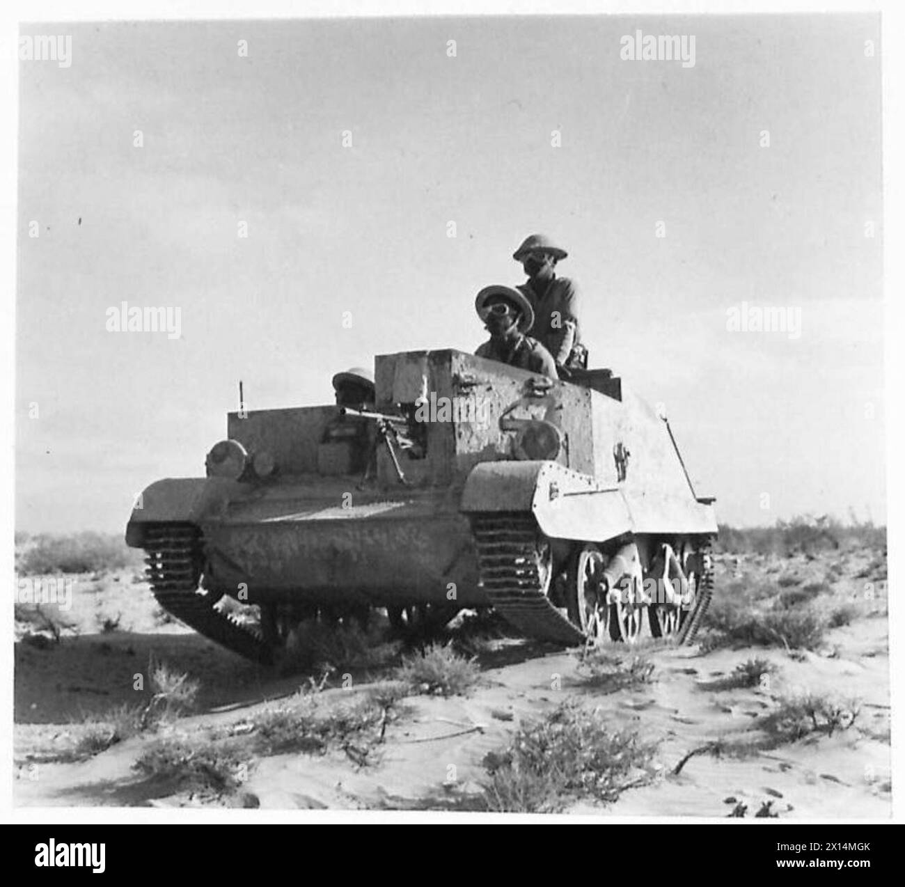 THE BRITISH PUSH IN THE WESTERN DESERT - Indian troops, who played such a great part in the Eritrean campaign, seen in the photograph in a Bren gun carrier, during the recent push British Army Stock Photo