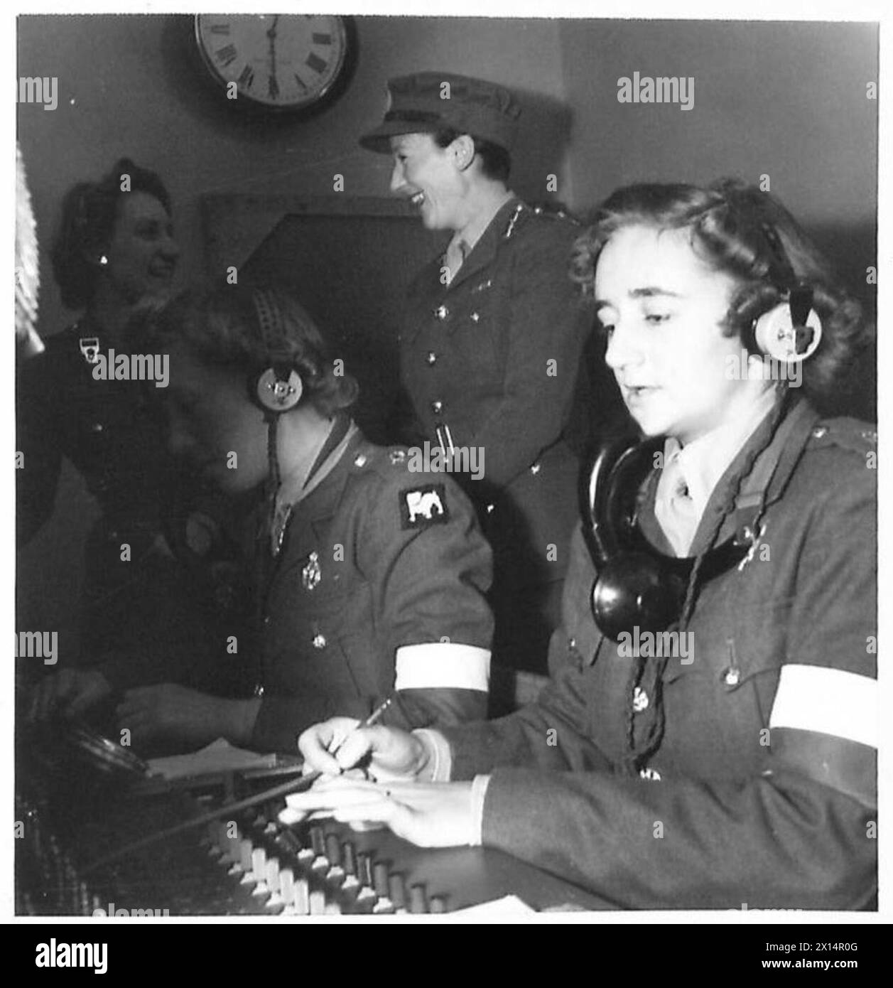 Communication and coordination Black and White Stock Photos & Images ...