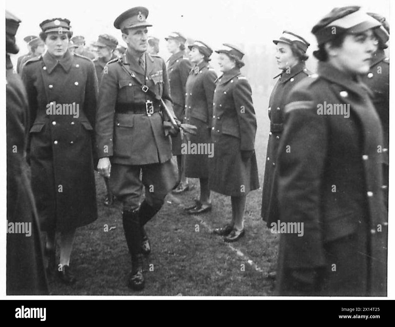 Commander-in-Chief Home Forces, General Sir Bernard Paget, inspects ATS ...
