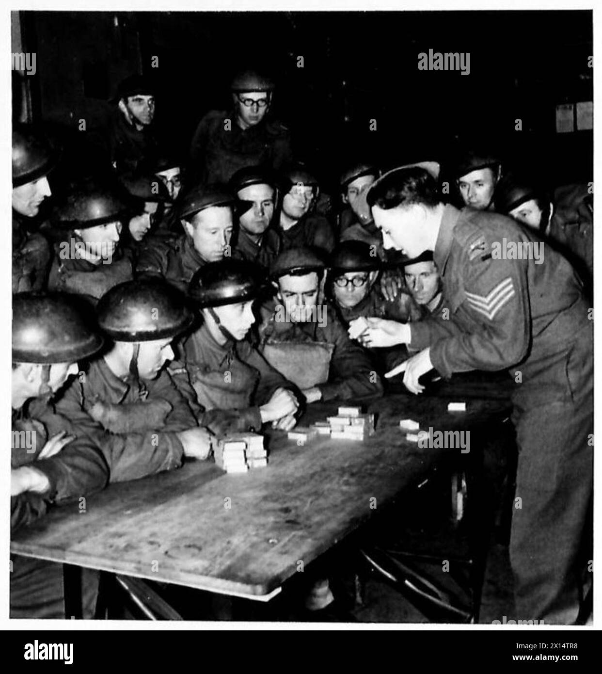 THE PIONEER CORPS A Sergeant takes a class in the correct method of