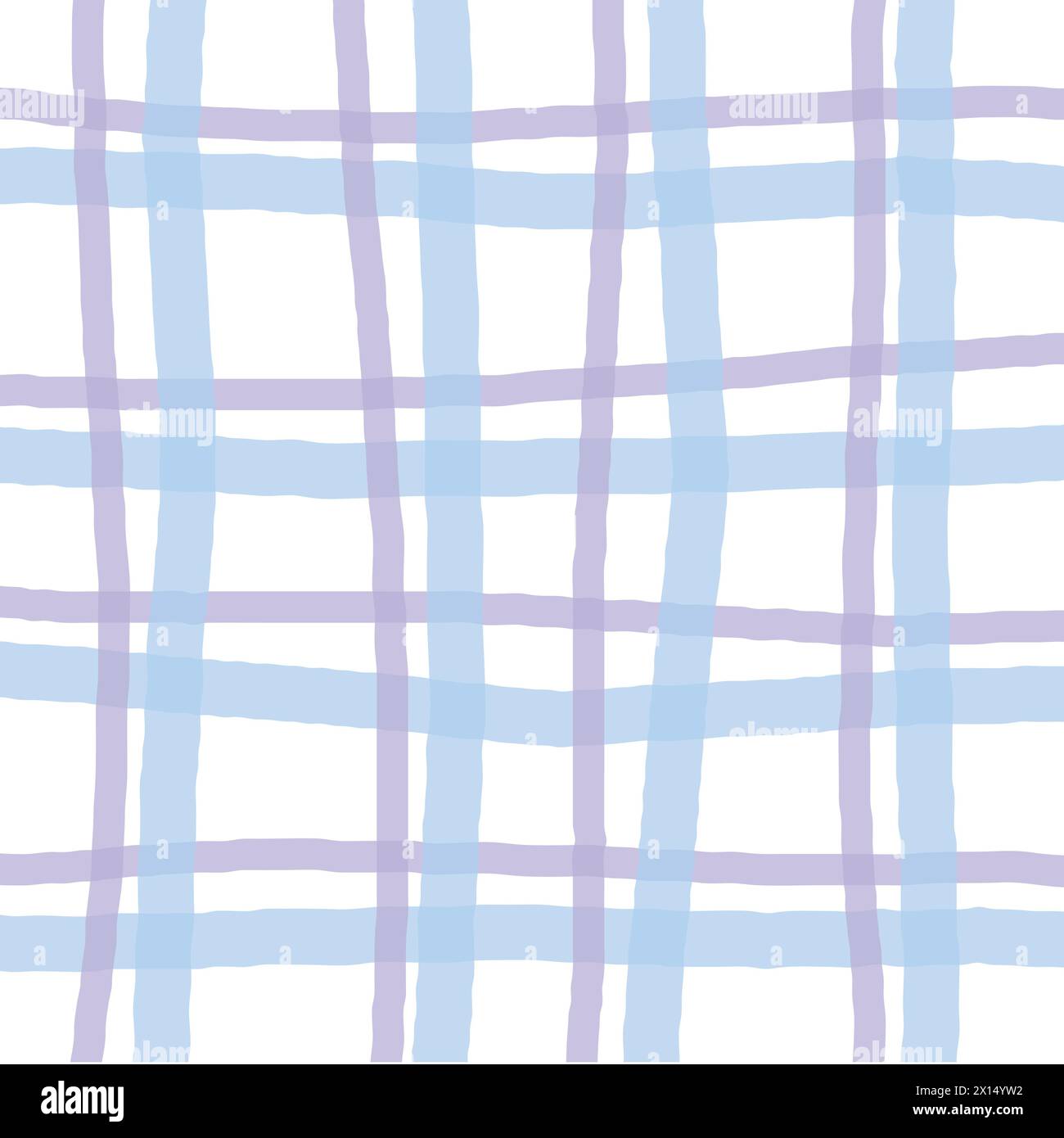 Vector hand drawn cute checkered pattern. cottagecore Doodle Plaid ...