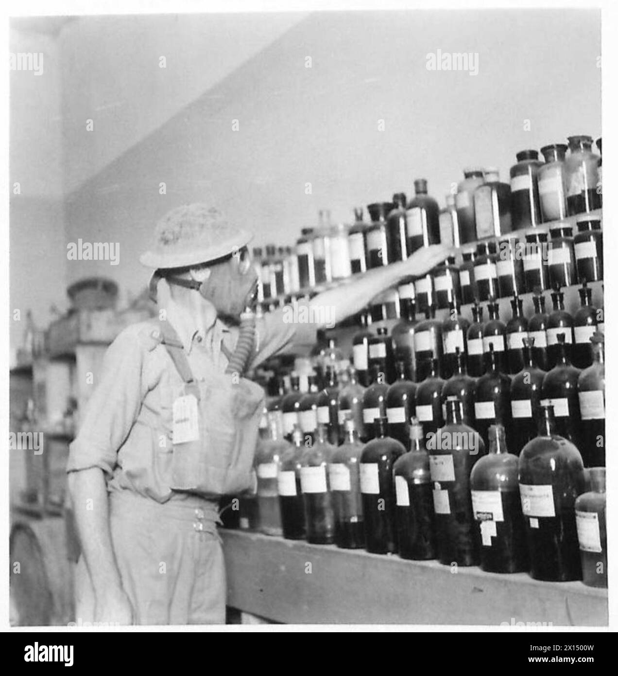 British army gas mask Black and White Stock Photos & Images - Alamy