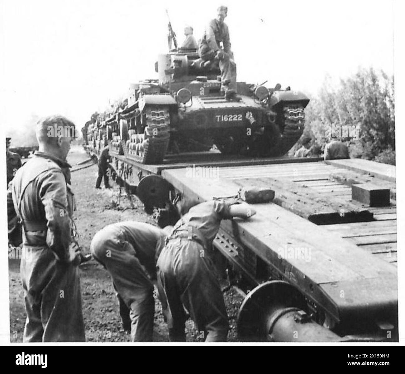 DETRAINING TANKS - The special ramp being lowered to enable tanks to ...