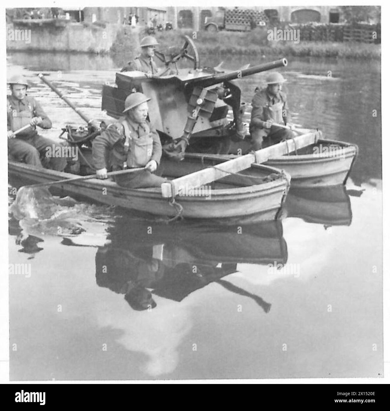 IMPROVISED RAFTS FOR GUNS Another type of raft for transportation of