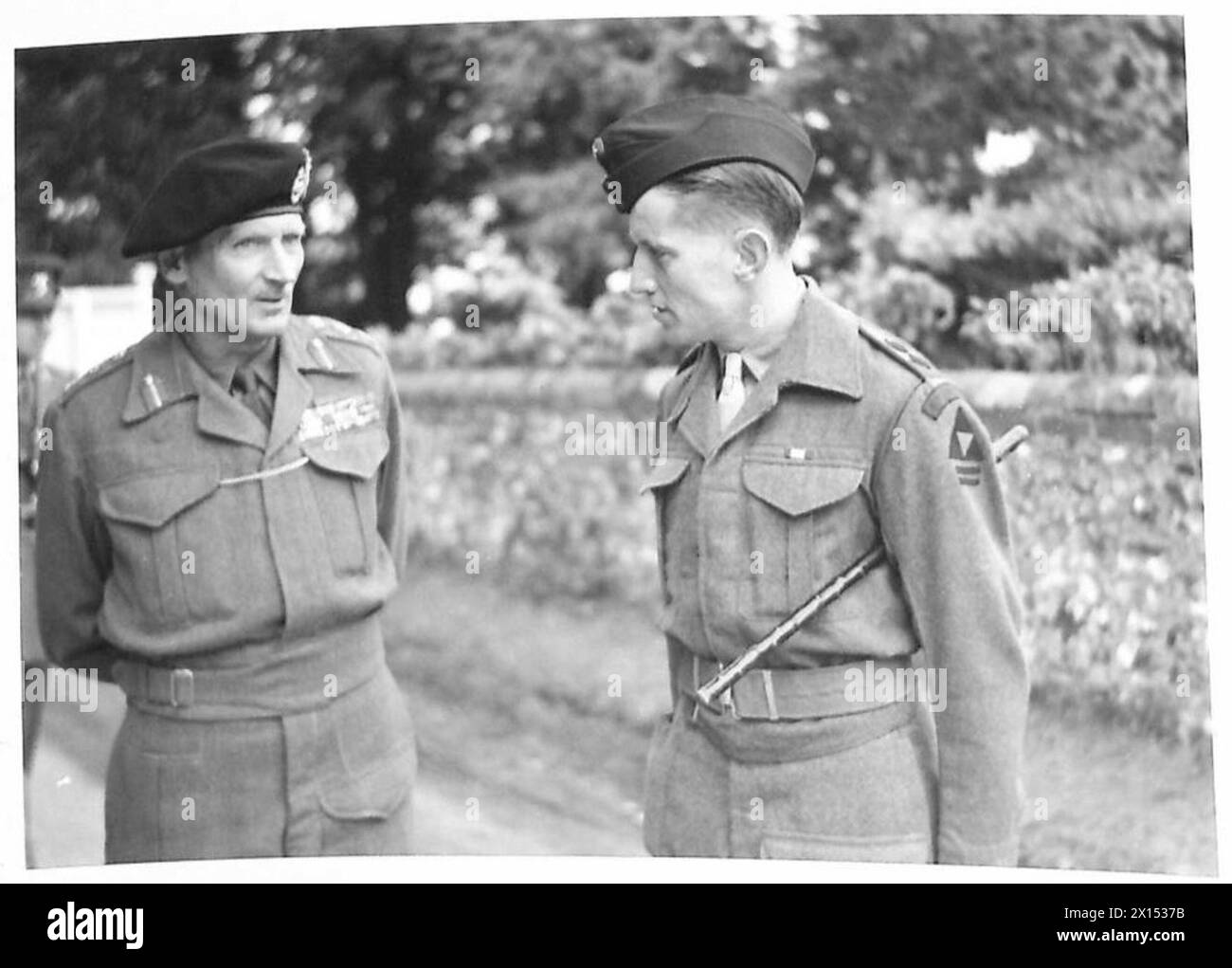 General Montgomery inspects the Royal Ulster Rifles and speaks with ...