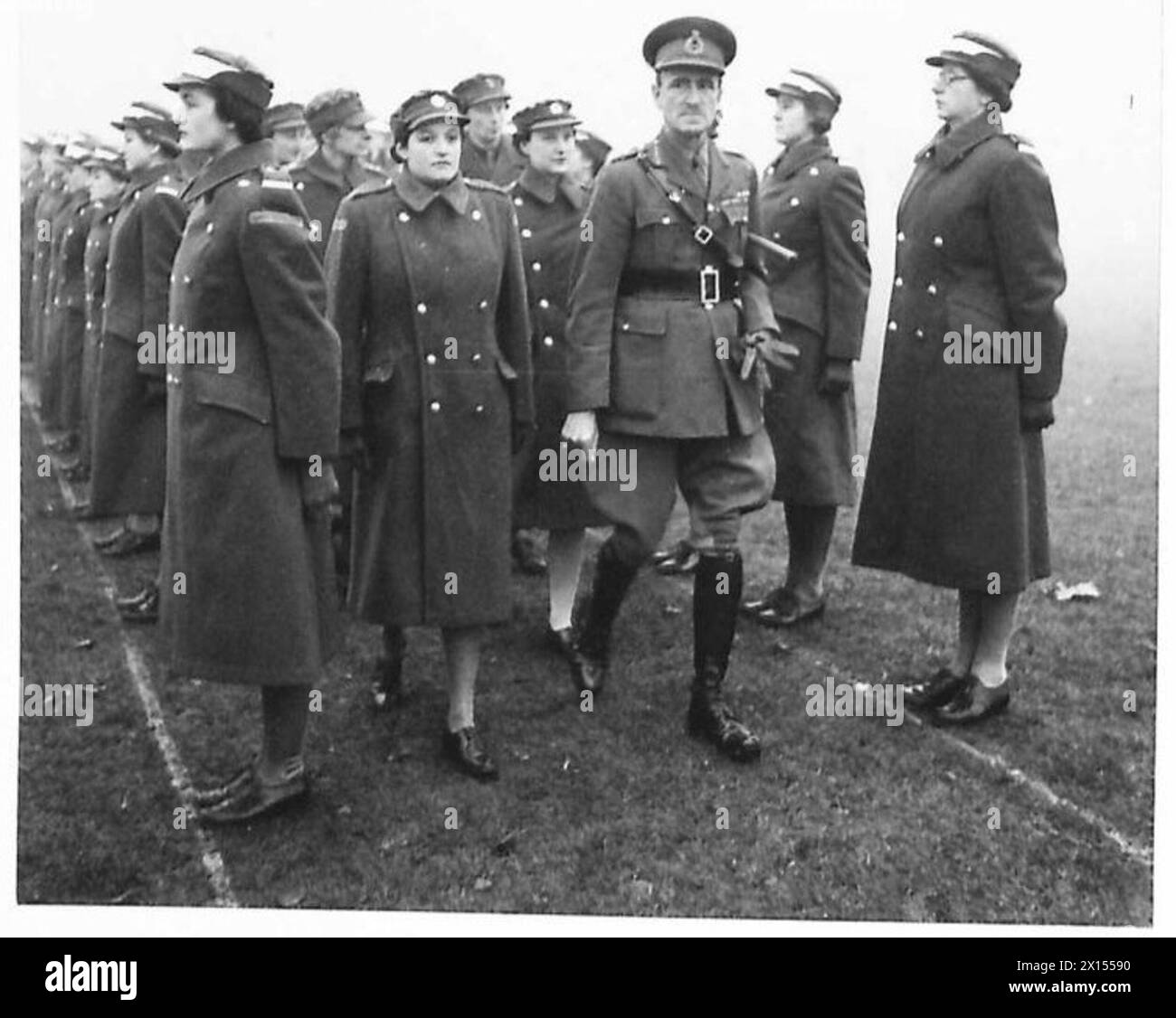 General Sir Bernard Paget, Commander-in-Chief Home Forces, inspects ATS ...