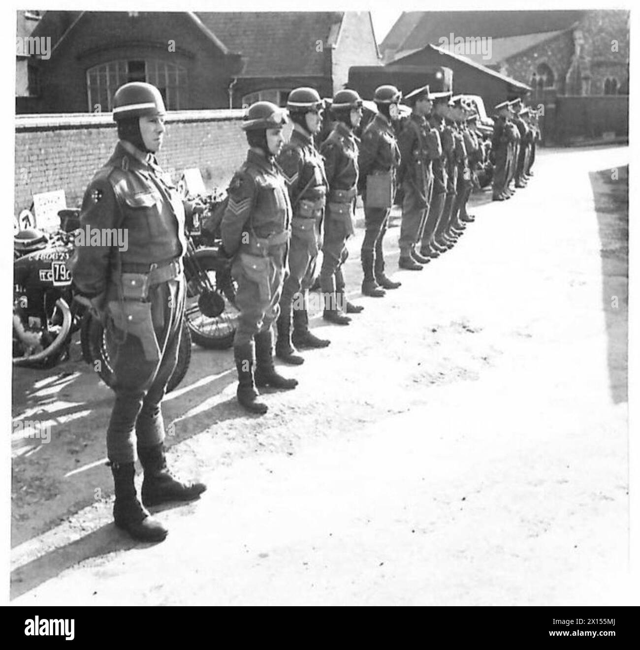 Despatch Cop British police motorcycle Black and White Stock Photos & Images - Alamy