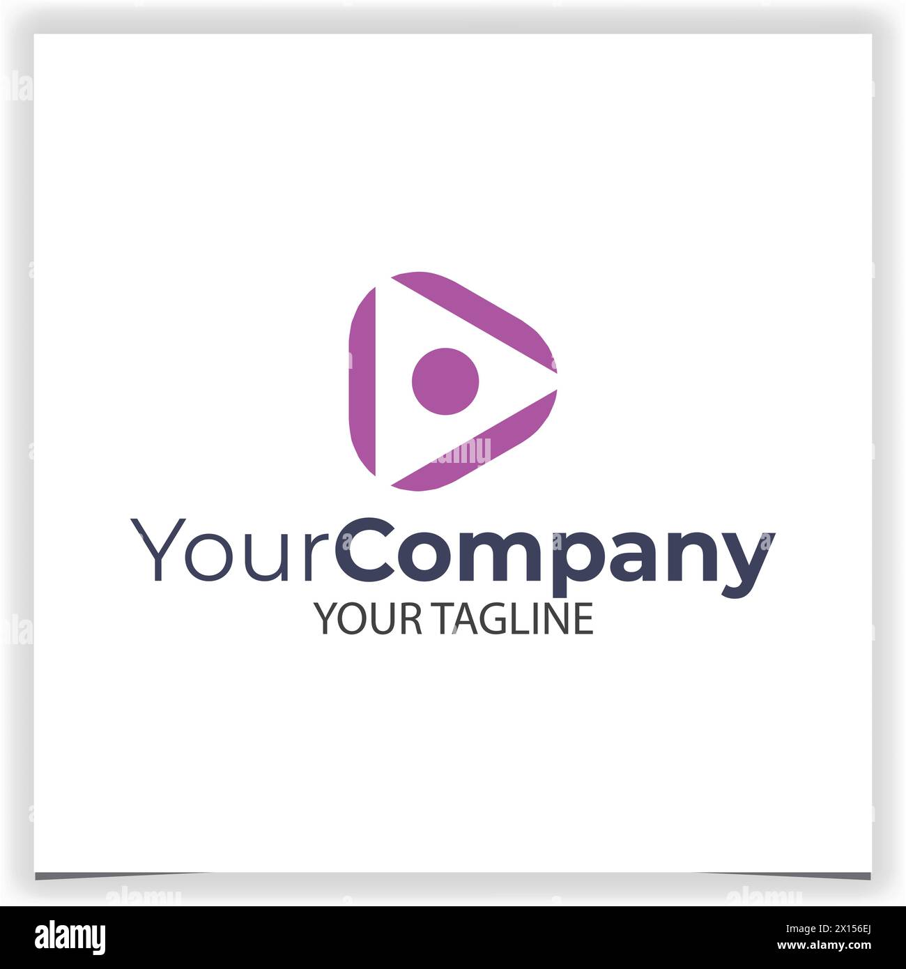 Vector triangular logo design template Stock Vector Image & Art - Alamy