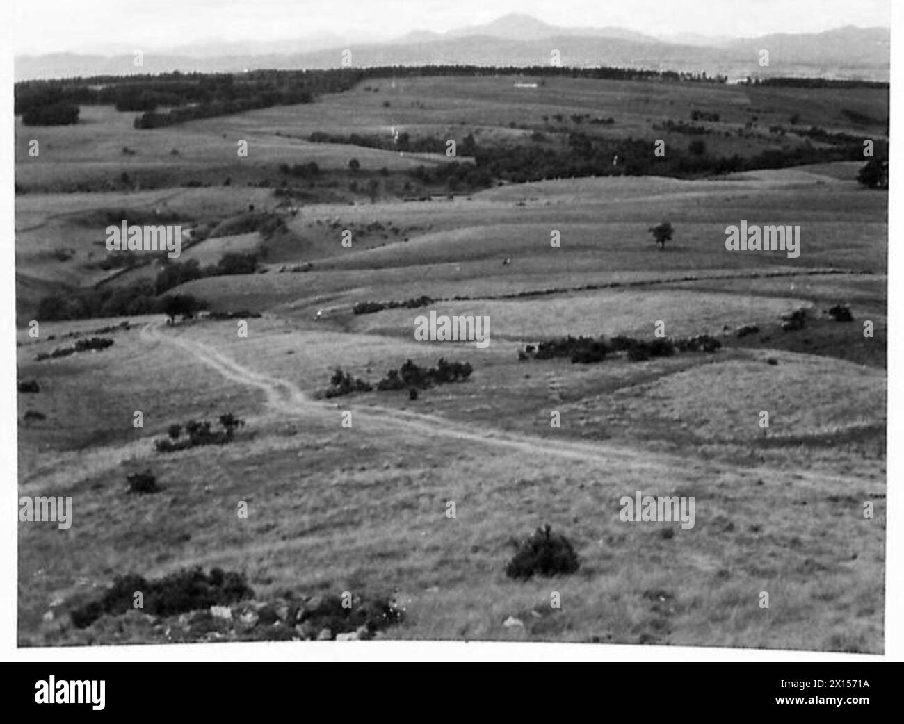 Views from an observation post at a newly constructed rifle and machine ...