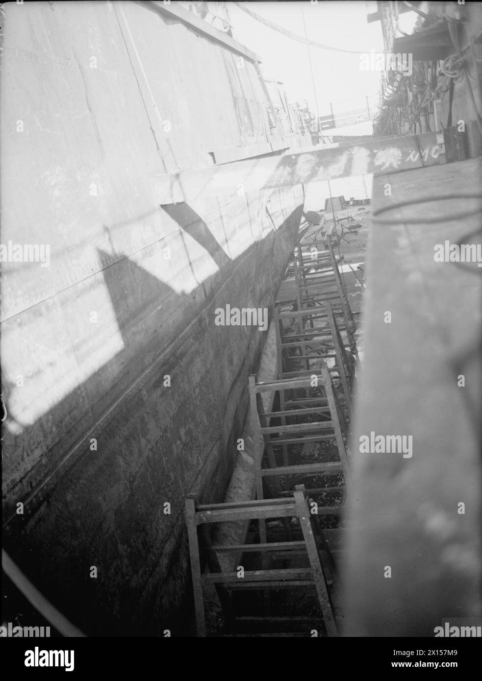 The River-class frigate HMCS Matane suffers glider bomb damage on 20 ...
