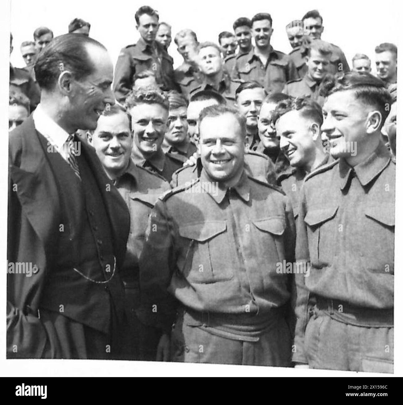 David Margesson Captain Margesson addresses Canadian troops aboard a transport during ...