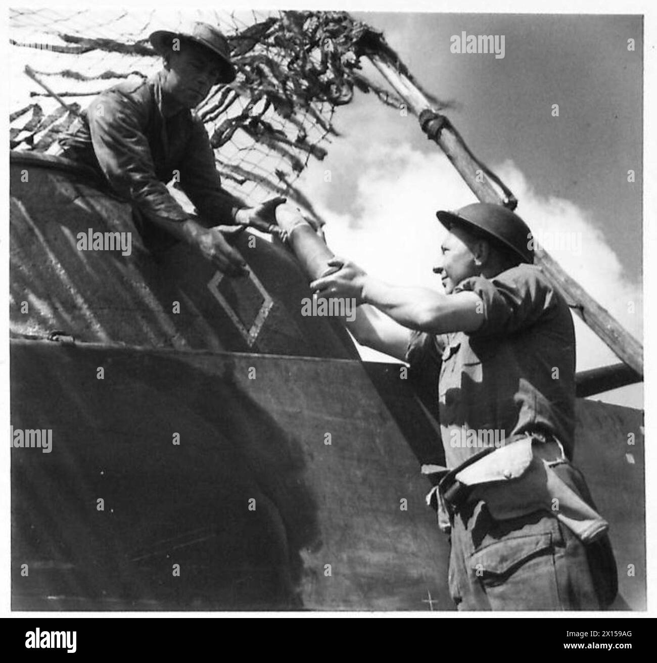 ANZIO BRIDGEHEAD TANKS EMPLOYED AS ARTILLERY - L/Cpl. J. Bennett of