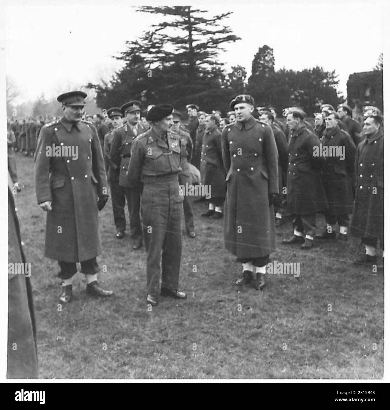Tank Regiment Ranks General Montgomery inspects the ranks of the Norfolk Yeomanry and 65th ...