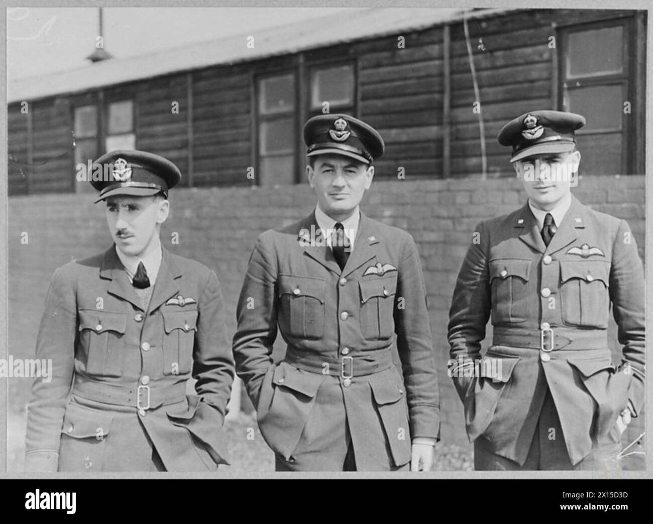 A R. Thompson Pilot Officers R.H. Munro and A.R. Thompson and Flying Officer P.H ...