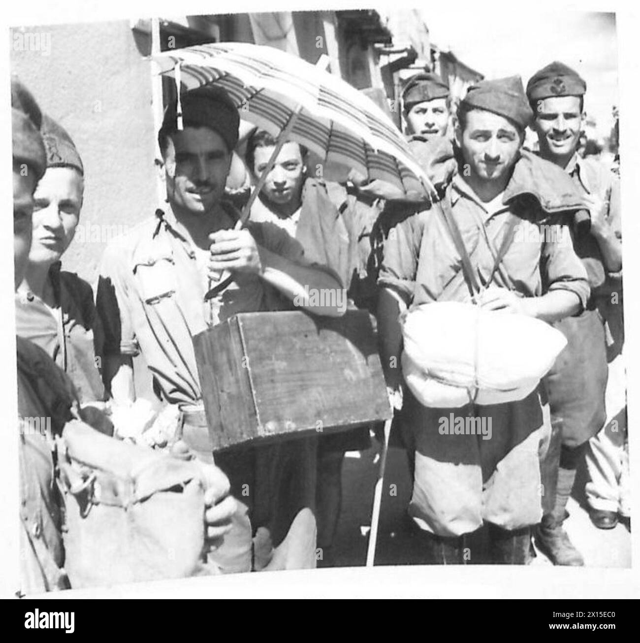 INVASION OF ITALY - The comic opera touch! An Italian prisoner arrives ...