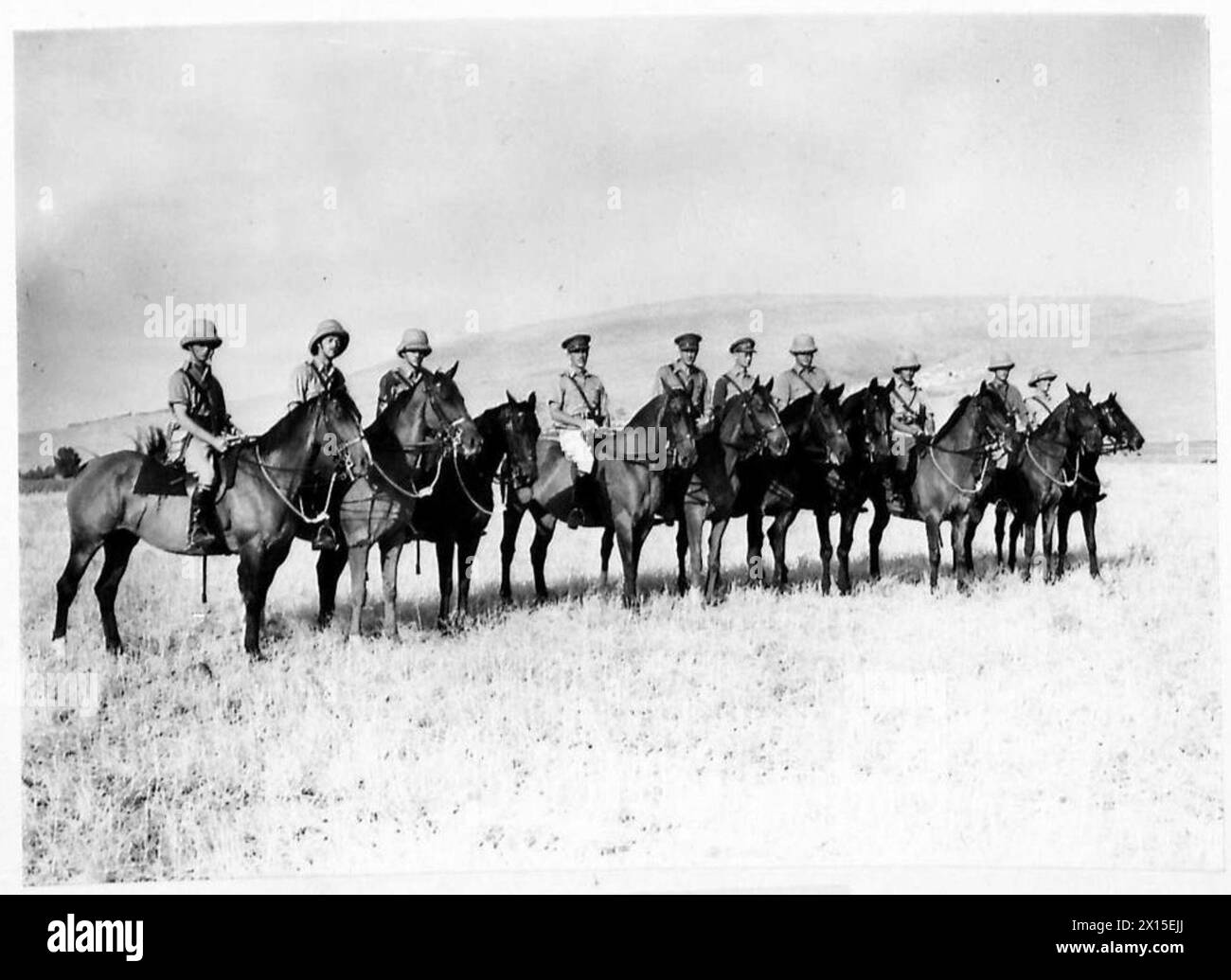 MOUNTED TROOPS IN PALESTINE - A group of the officers of the Squadron