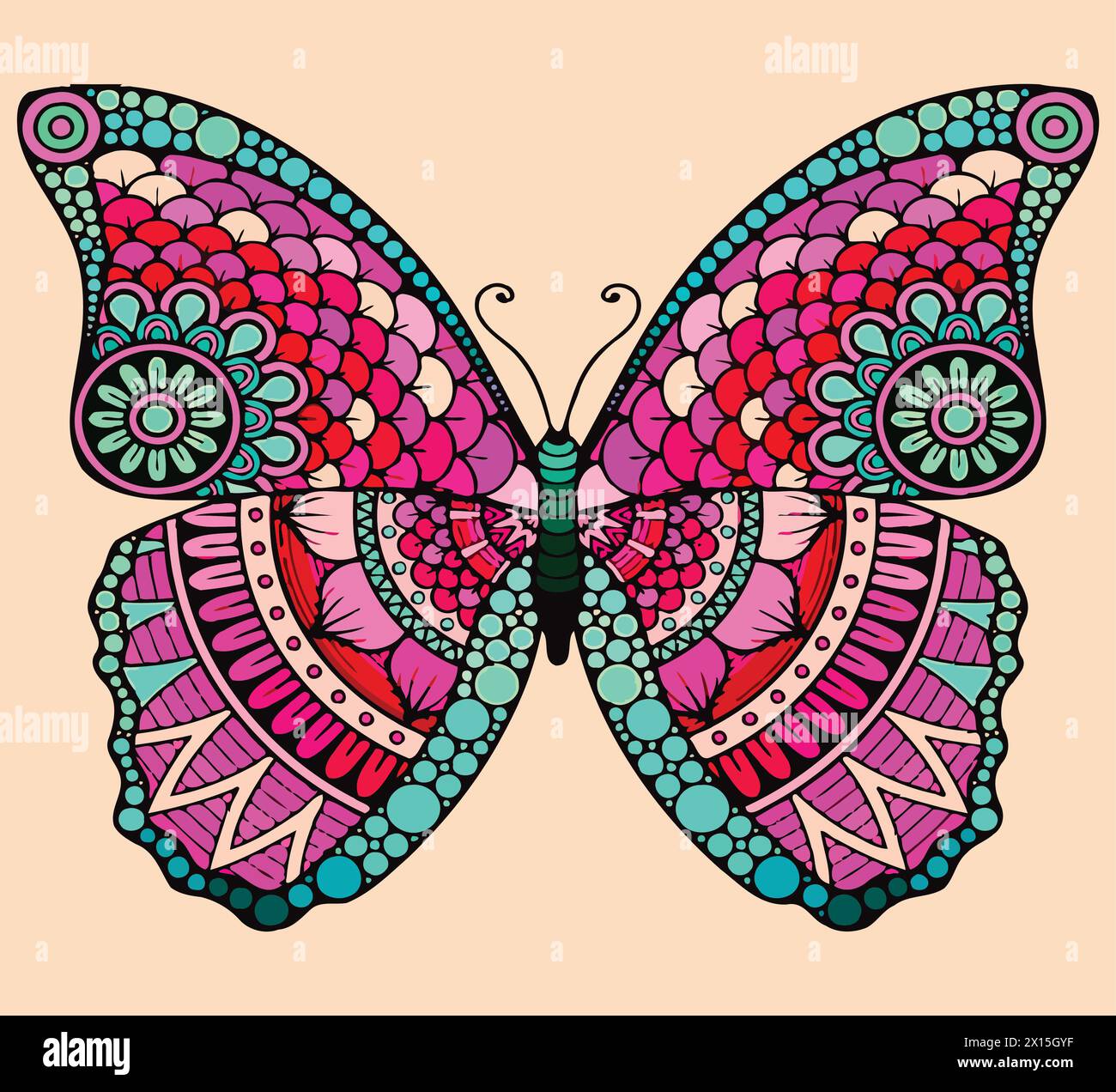 Roosting butterfly Stock Vector Images - Alamy