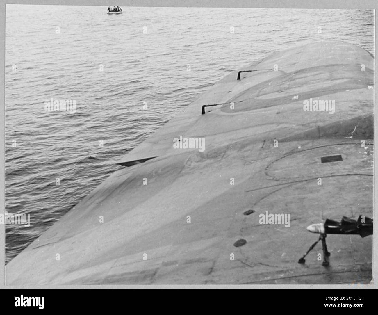 Pilot Officer Baird of the RAAF prepares to dive into an air/sea rescue ...