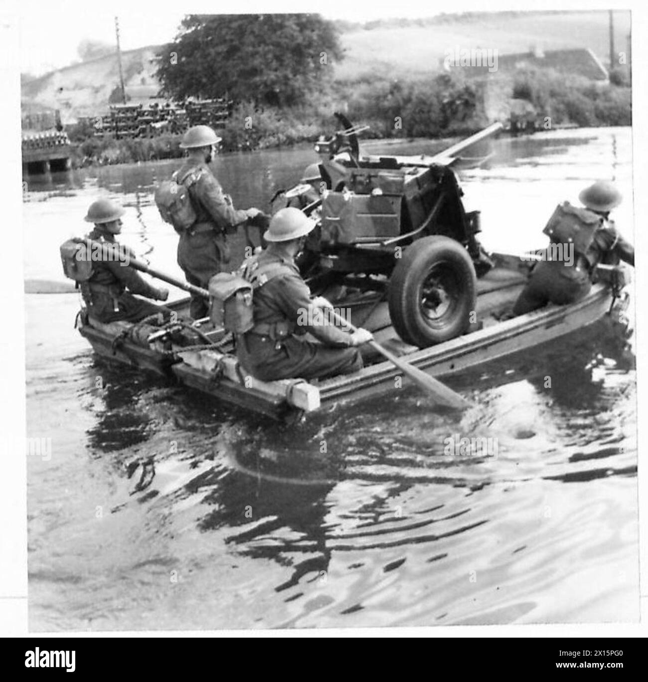 IMPROVISED RAFTS FOR GUNS Another type of raft for transportation of