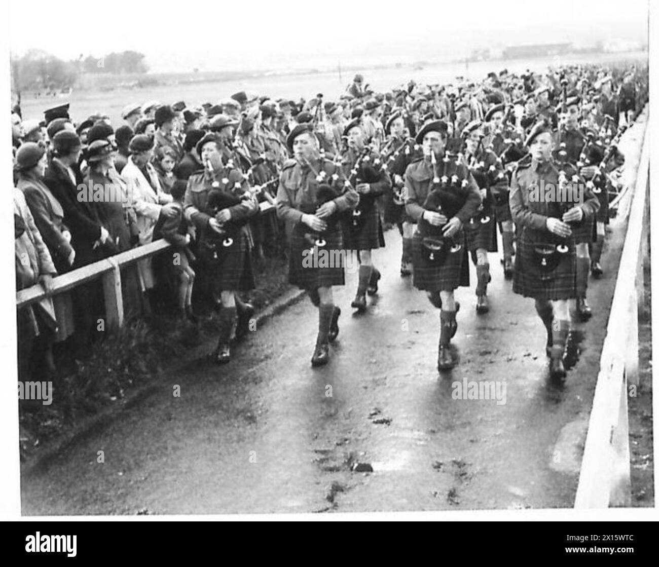 The GOC-in-C of Scottish Command inspects a Black Watch battalion ...