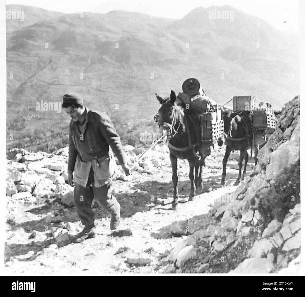 ITALY EIGHTH ARMY'OF MOUNTAINS AND MEN' Where the path narrows and a stumble may mean death