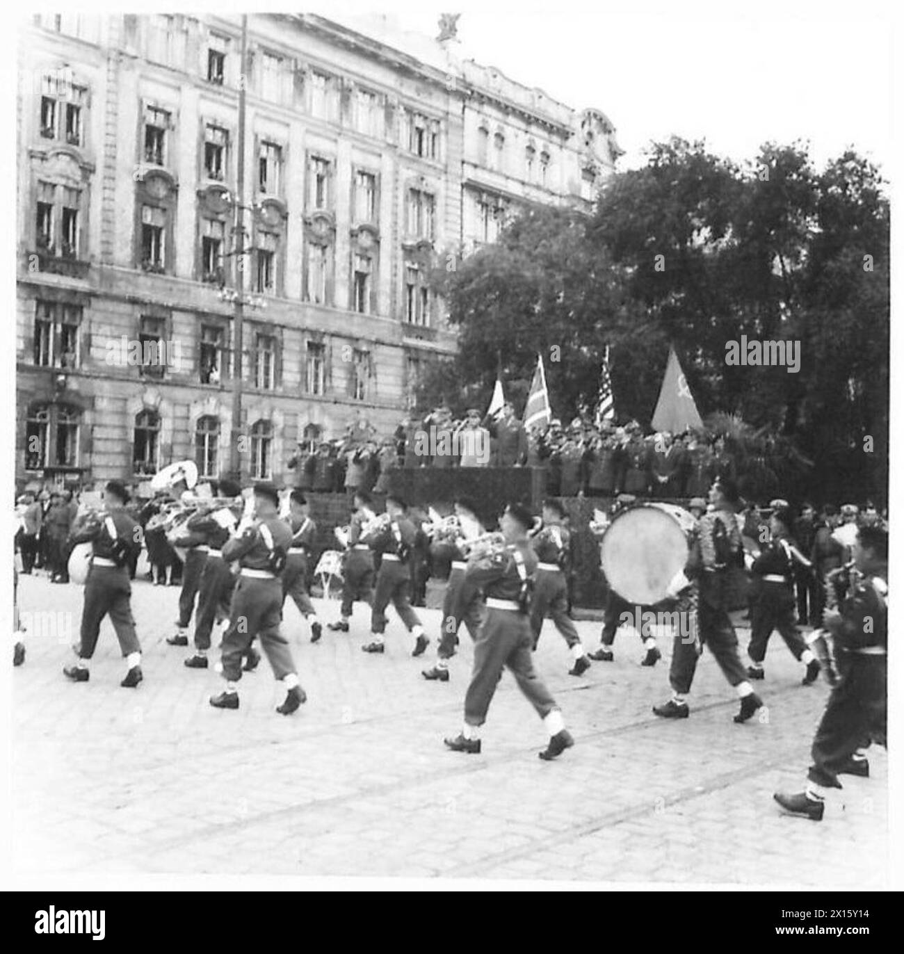 PARADE IN HONOUR OF ALLIED COMMANDERS' ENTRY INTO VIENNA The Band of