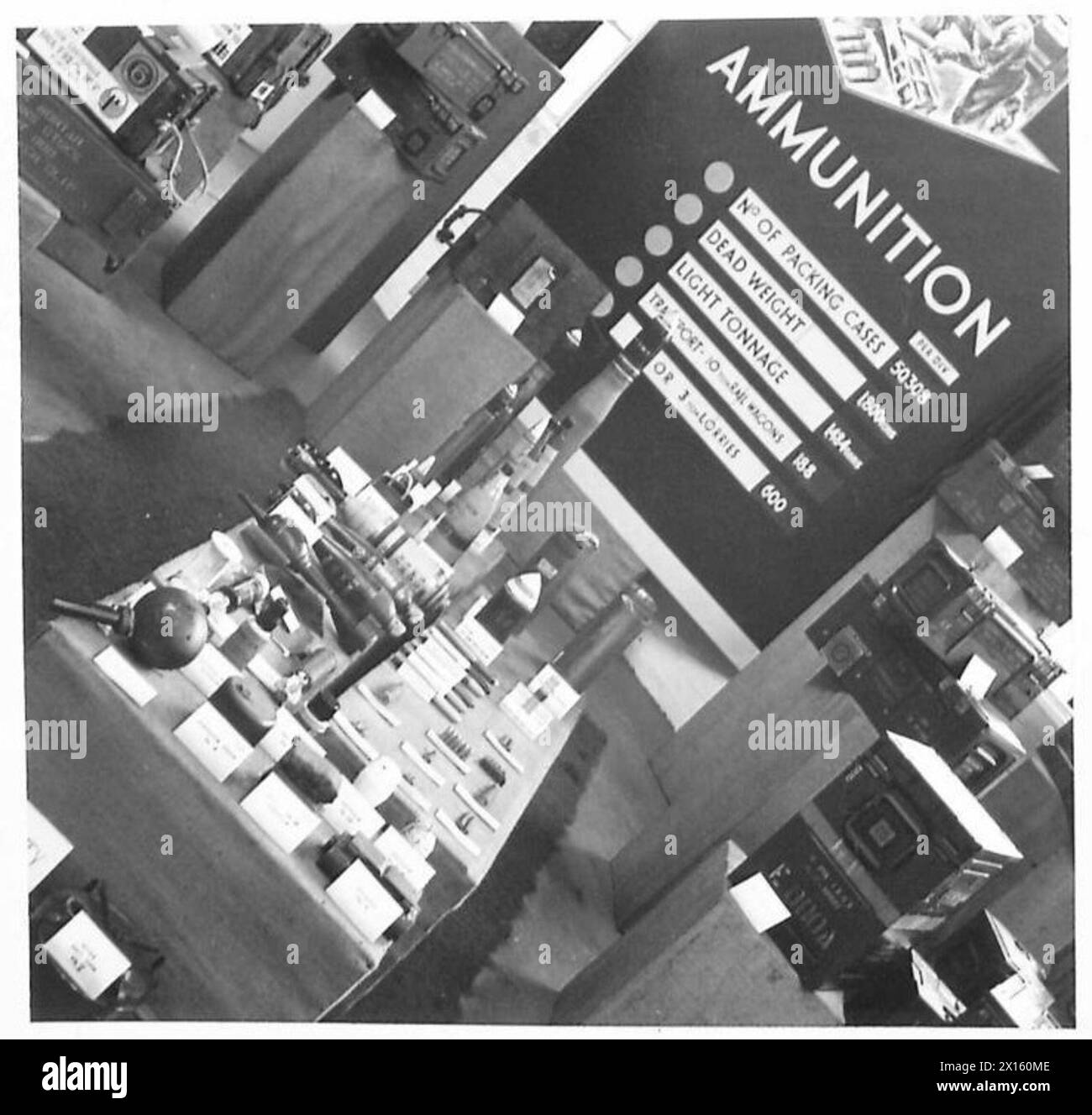 EQUIPMENT EXHIBITION AT ROYAL ORDNANCE DEPOT Ammunition of various
