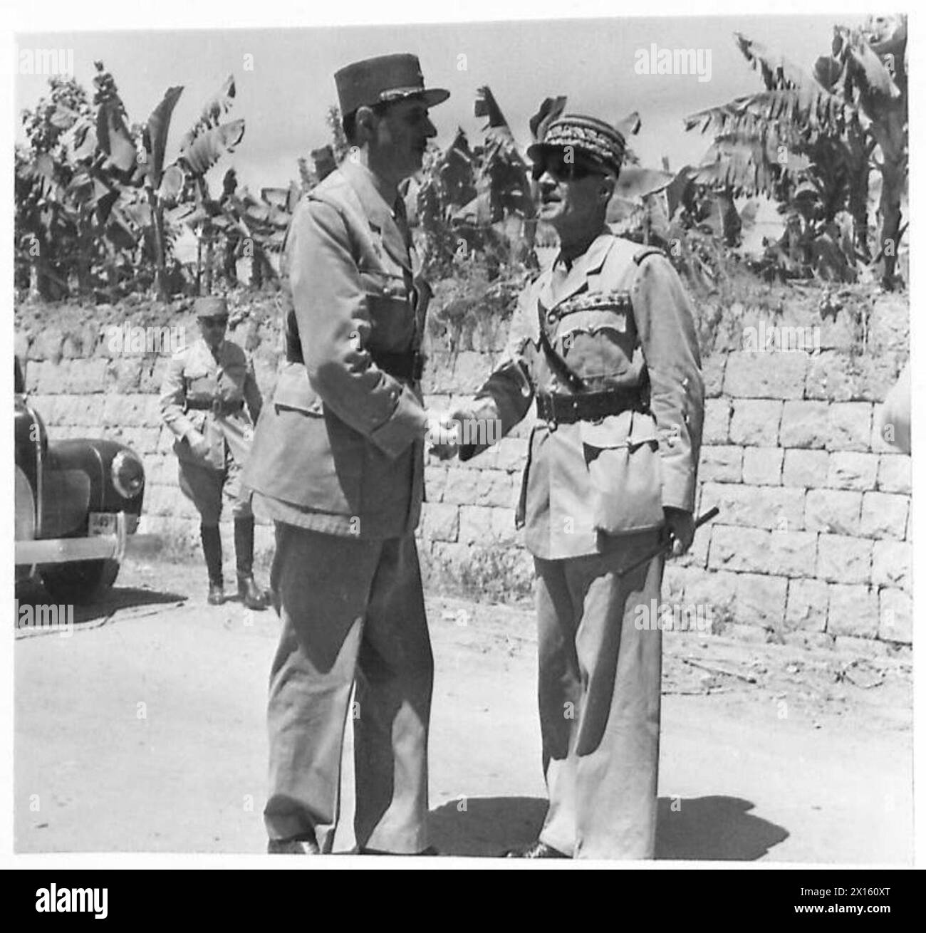 GENERAL DE GAULLE'S VISIT TO BEYROUTH The meeting of General de Gaulle and General Catroux at
