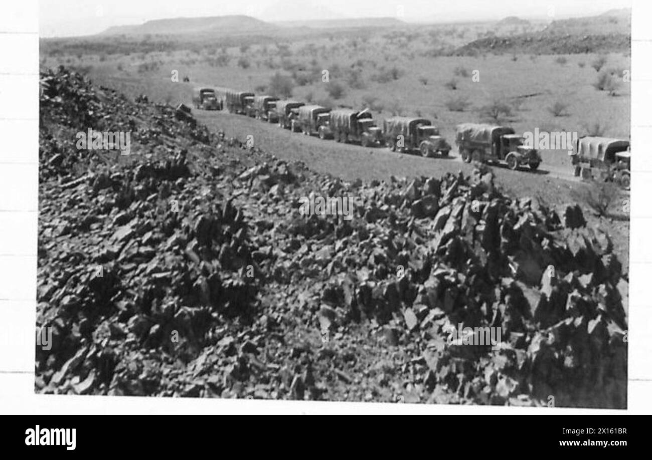 Photographs depicting the rugged terrain traversed by Allied troops ...